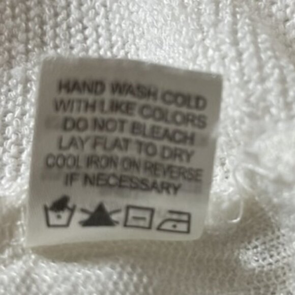 Charming Charlie White Dolman Sleeve Lacey Knit Top - Picture 9 of 9